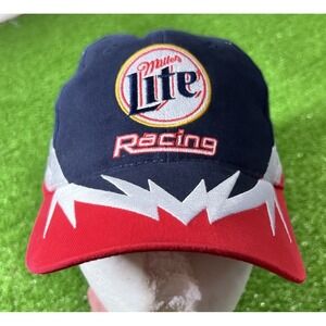 Vintage Miller Racing OSFA Hat Abstract Y2K NASCAR NWT Rusty Wallace Pit Cap